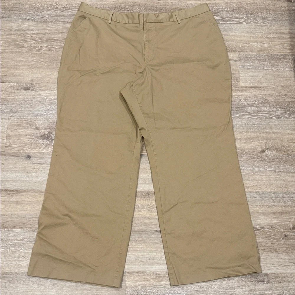 Good American Women’s Tan Chinos Flare Legs High-Rise khaki Size 20